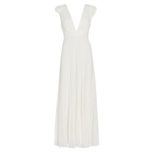 Alice + Olivia NWT Vanna Eyelet Maxi Dress in White Size 10 MSRP $699‎ - Picture 1 of 14